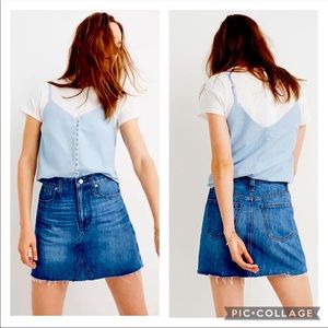 Madewell•Rigid Denim•A-Line•Mini Skirt•Size 25